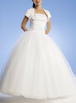 Ball Gown Strapless Tulle Floor-length Wedding Dress