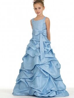 Ball Gown Square Light Blue Taffeta Sleeveless Floor-length Dress