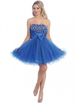A-line Strapless Tulle Short/Mini Sleeveless Crystal Detailing Homecoming Dresses