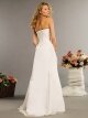 A-line Strapless Chiffon Floor-length Ruffles Wedding Dresses