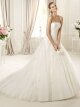 Tulle And Lace Strapless Ball Gown Lace Appliqued 2013 Wedding Dresses