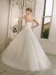 Ball Gown Sweetheart Organza Sweep Train Beading Wedding Dresses