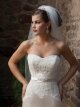 Trumpet/Mermaid Sweetheart Satin Court Train Lace Wedding Dresses