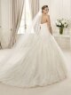 Tulle And Lace Strapless Ball Gown Lace Appliqued 2013 Wedding Dresses
