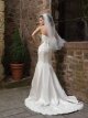 Trumpet/Mermaid Sweetheart Satin Court Train Lace Wedding Dresses