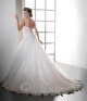 Ball Gown Strapless Lace Sweep Train Flower(s) Wedding Dresses