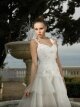 White A-line Spaghetti Straps Mini Length Tulle Wedding Dresses