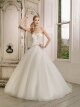 Ball Gown Sweetheart Organza Sweep Train Beading Wedding Dresses