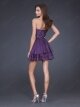 A-line Sweetheart Chiffon Short/Mini Sleeveless Beading Prom Dresses