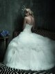 Ball Gown Sweetheart Tulle Chapel Train Wedding Dress