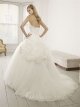 Ball Gown Sweetheart Lace Taffeta Sweep Train Wedding Dress